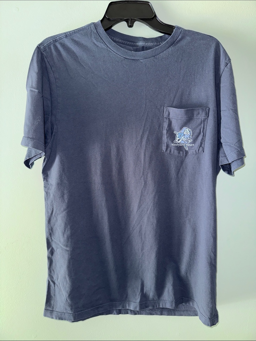 Vineyard Vines Navy Short Sleeve Pocket Tee with Whale Patch